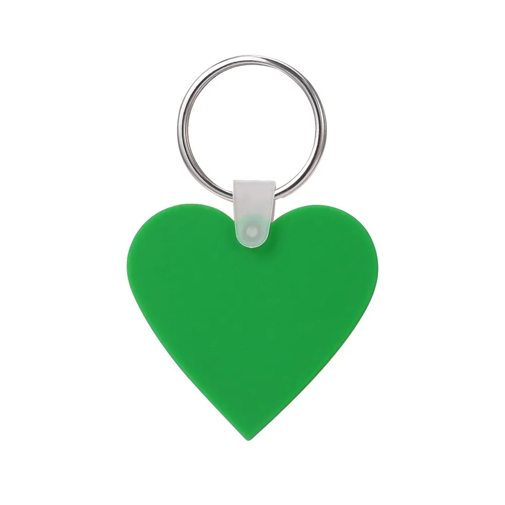 Custom Heart Shaped Silicone Key Tag 4