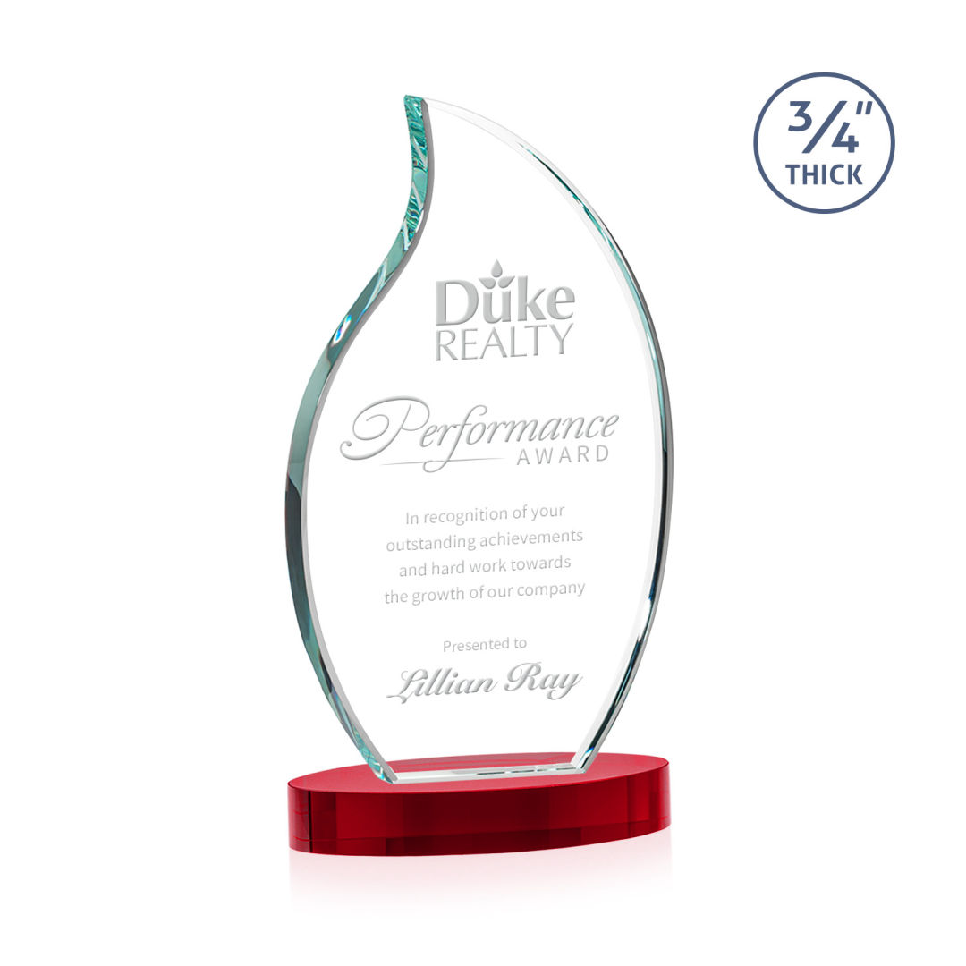 Croydon Flame Award on Alberton Base - Red 3