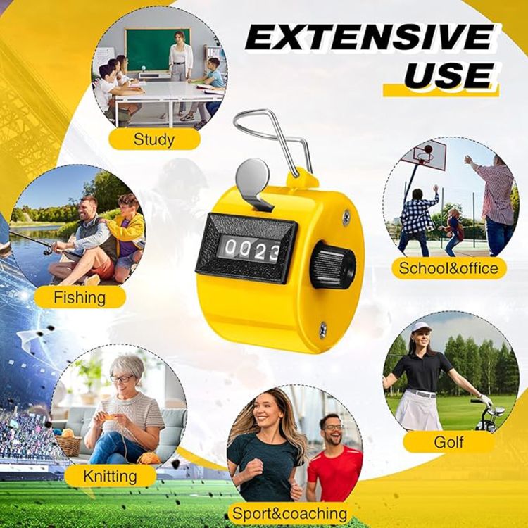 4 Digits Number Metal Clicker Golf Hand Tally Click Counter 1