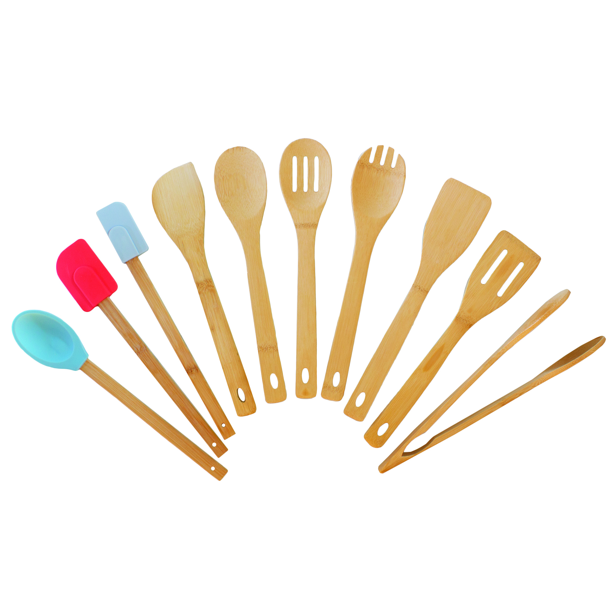 TB Home 10-Piece Bamboo Cooking Utensil Set