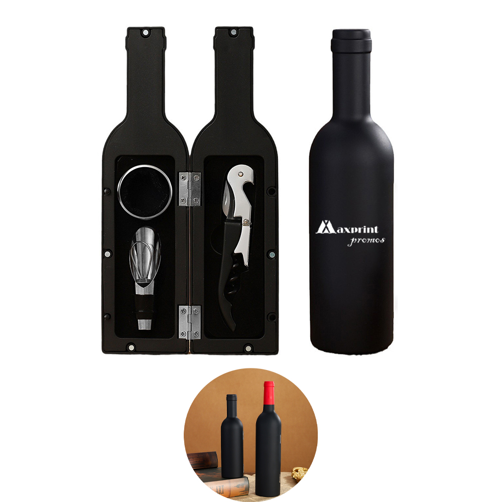 Premium Wine Accessories Set of 3 with Bottle Opener - Gift Item 4
