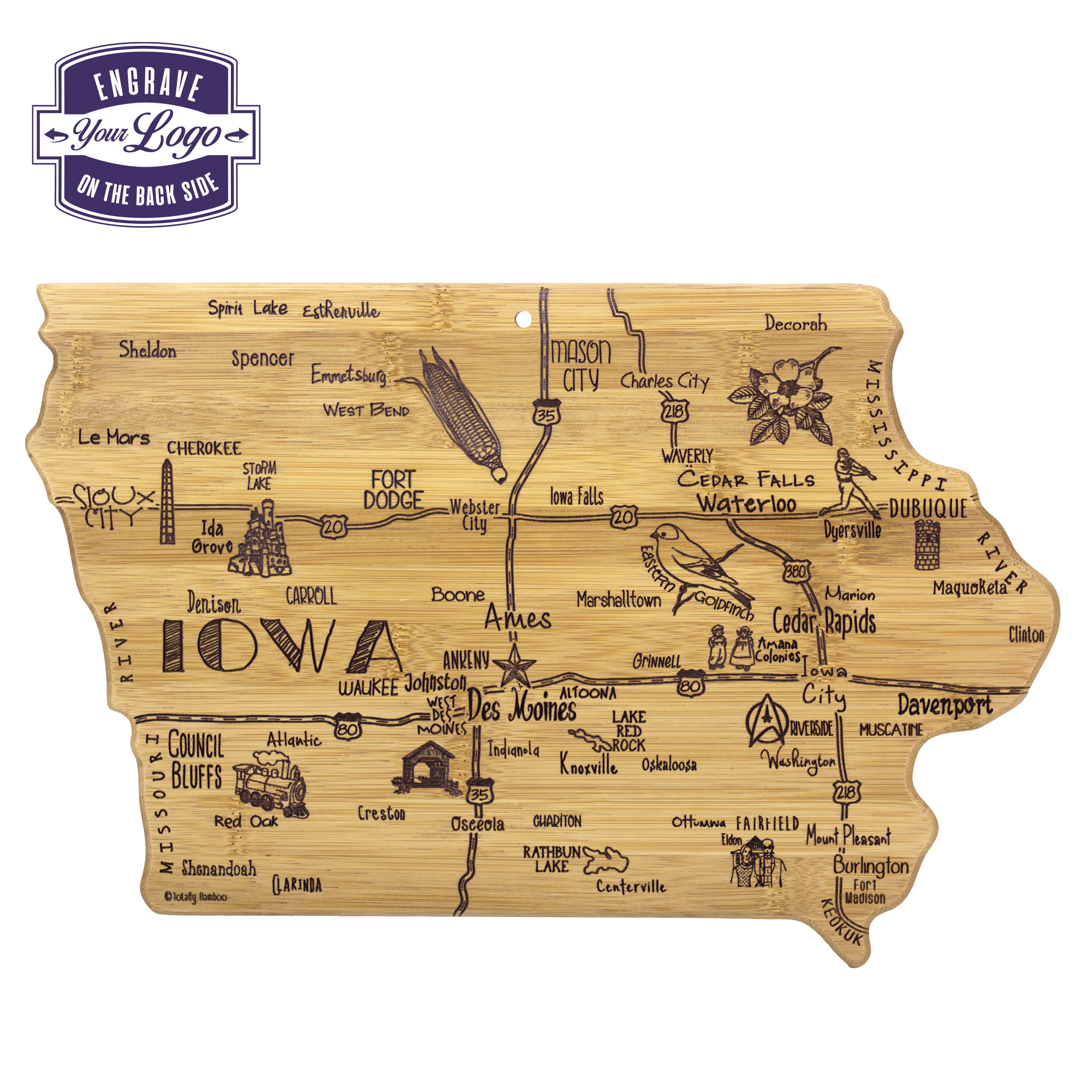 Destination Iowa Cutting & Serving Board