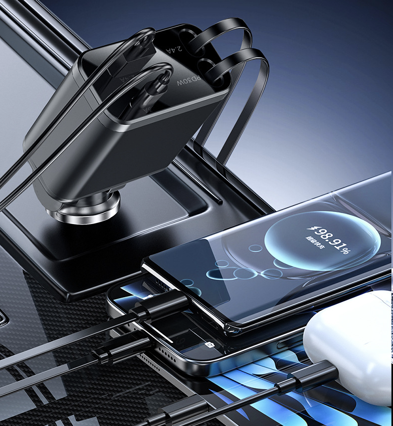Retractable Car Charger 4 in 1 5