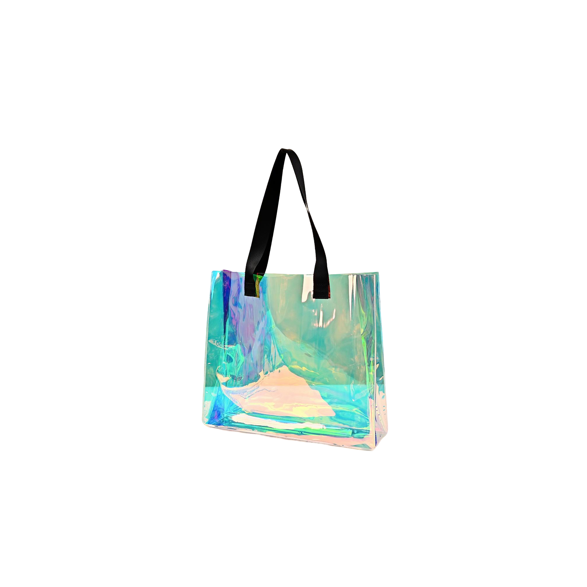 Holographic TPU Clear Shoulder Tote 16" Width 4