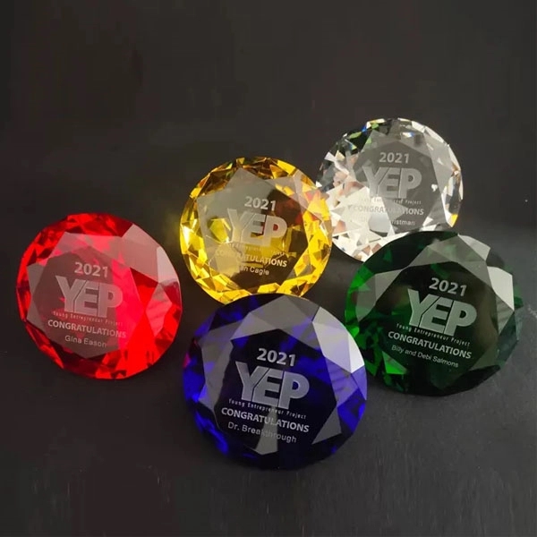 Colorful Crystal Diamond Paperweight Wedding Gifts 4