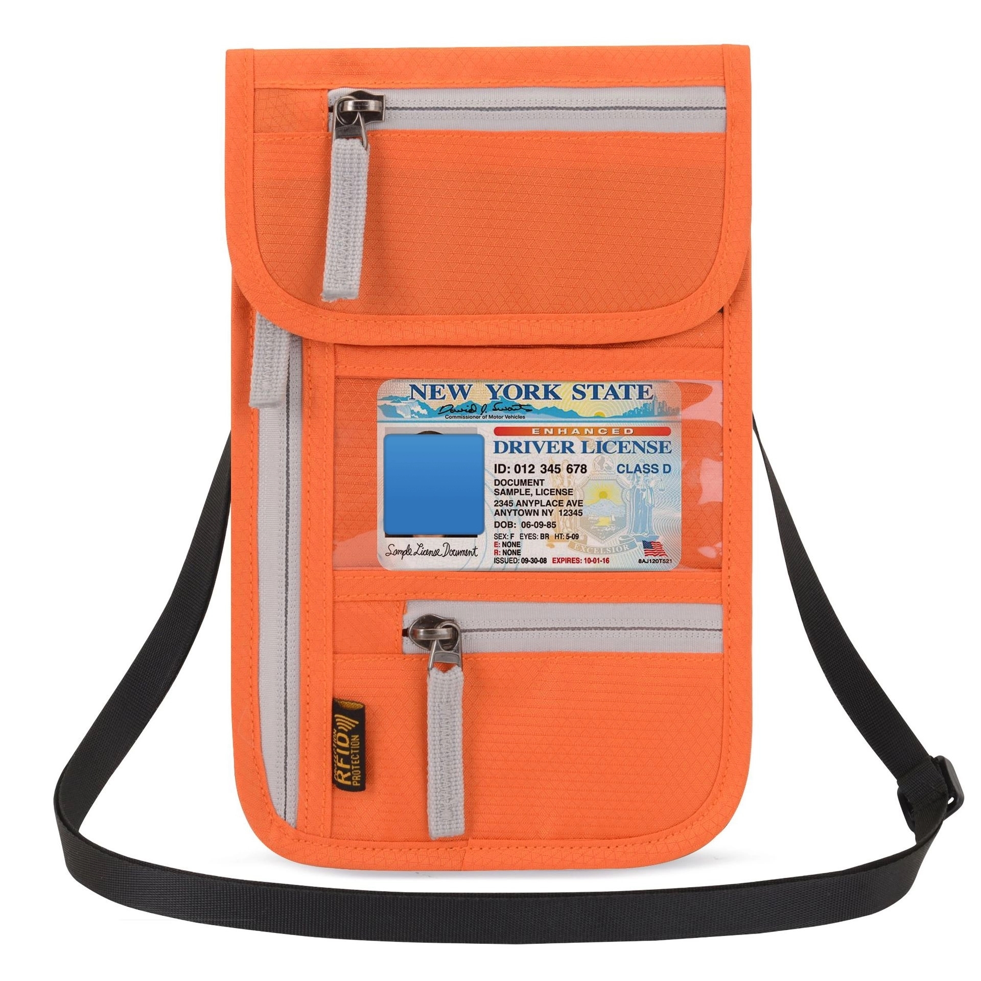 Custom RFID Blocking Travel Pouch Passport Holder Wallet 3