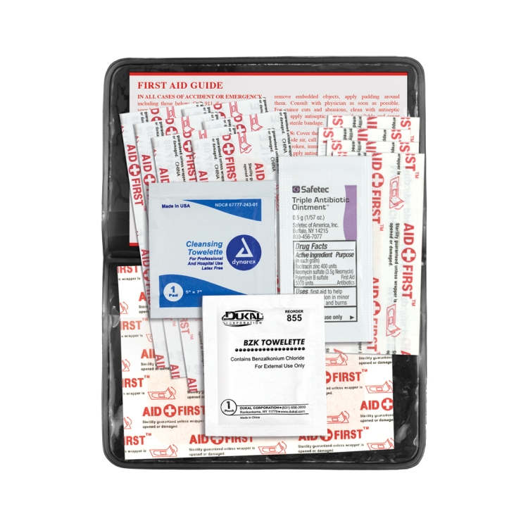 "HEAL-ON-THE-GO XL" 15 Piece Economy First Aid Kit in Colorful Vinyl Kit 28