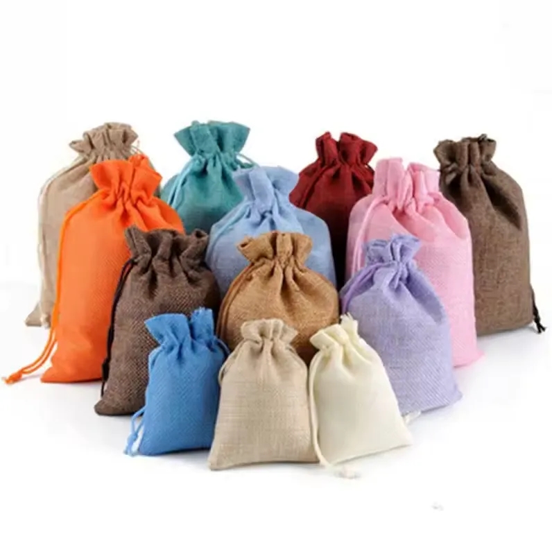 Medium Natural Burlap Pouches 1