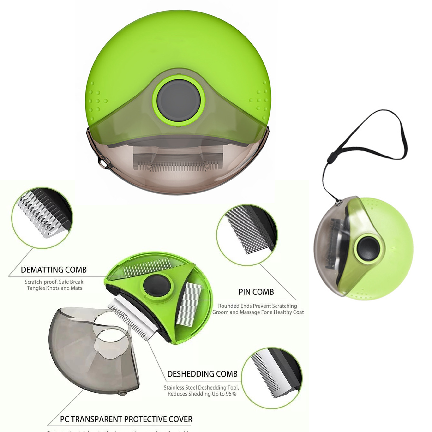 3-in-1 Rotating Pet Comb 3