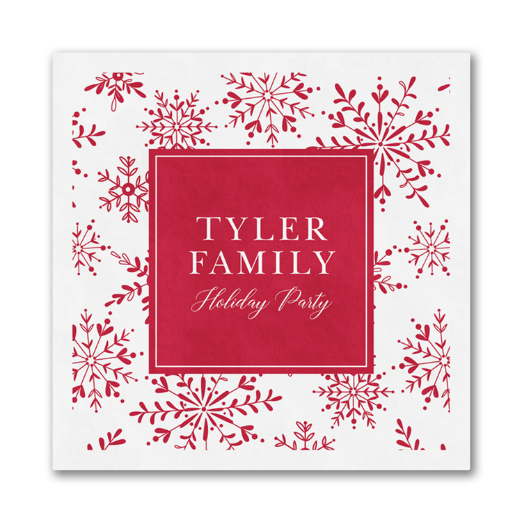 Personalized Snow Luncheon Napkin 1