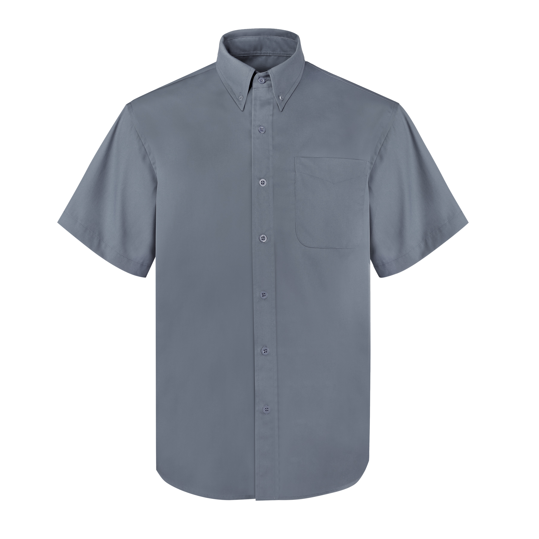 Men's Short Sleeve Twill Button Down Shirt 5
