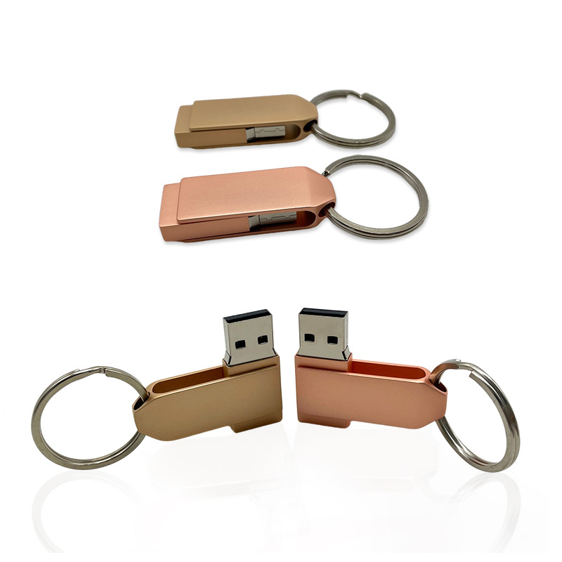 360 Degree Rotatable Metal USB Flash Drive with Key Ring 7