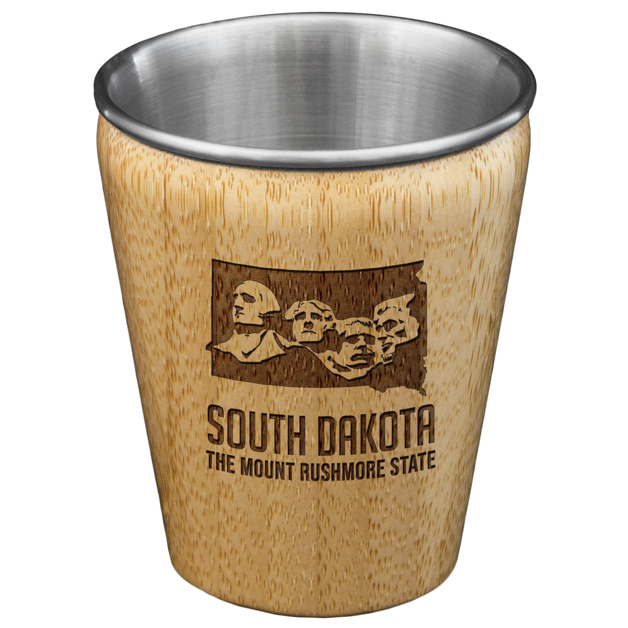 South Dakota State Bamboo and Stainless Steel Shot Glass