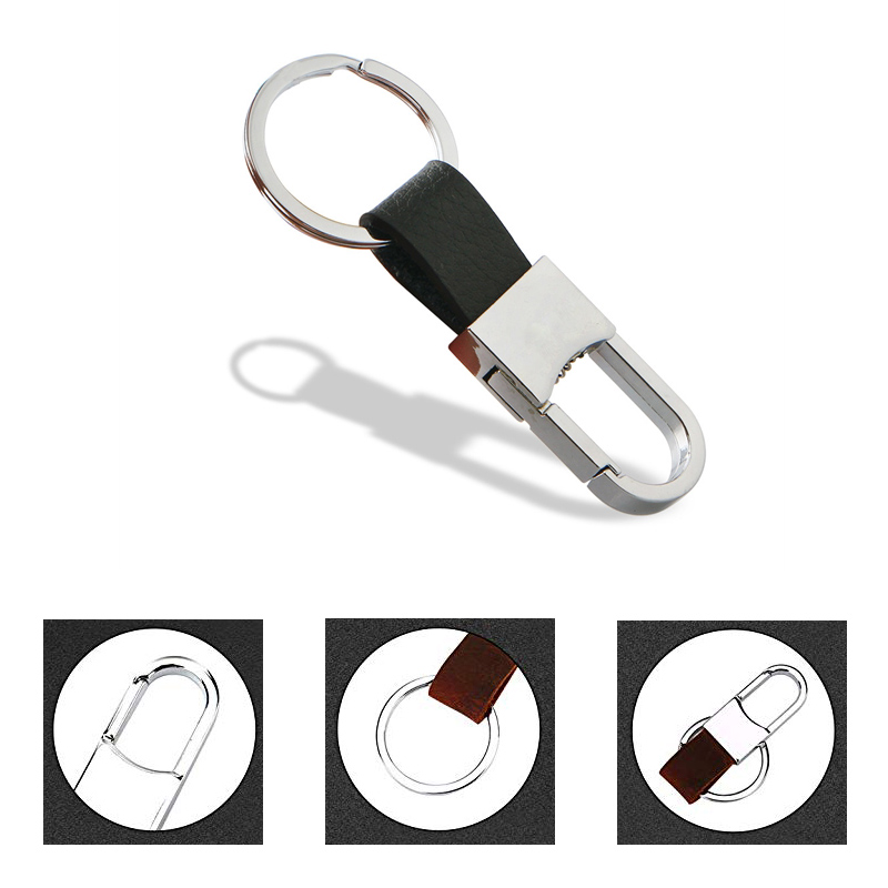 Metal Keyring With Leather 2