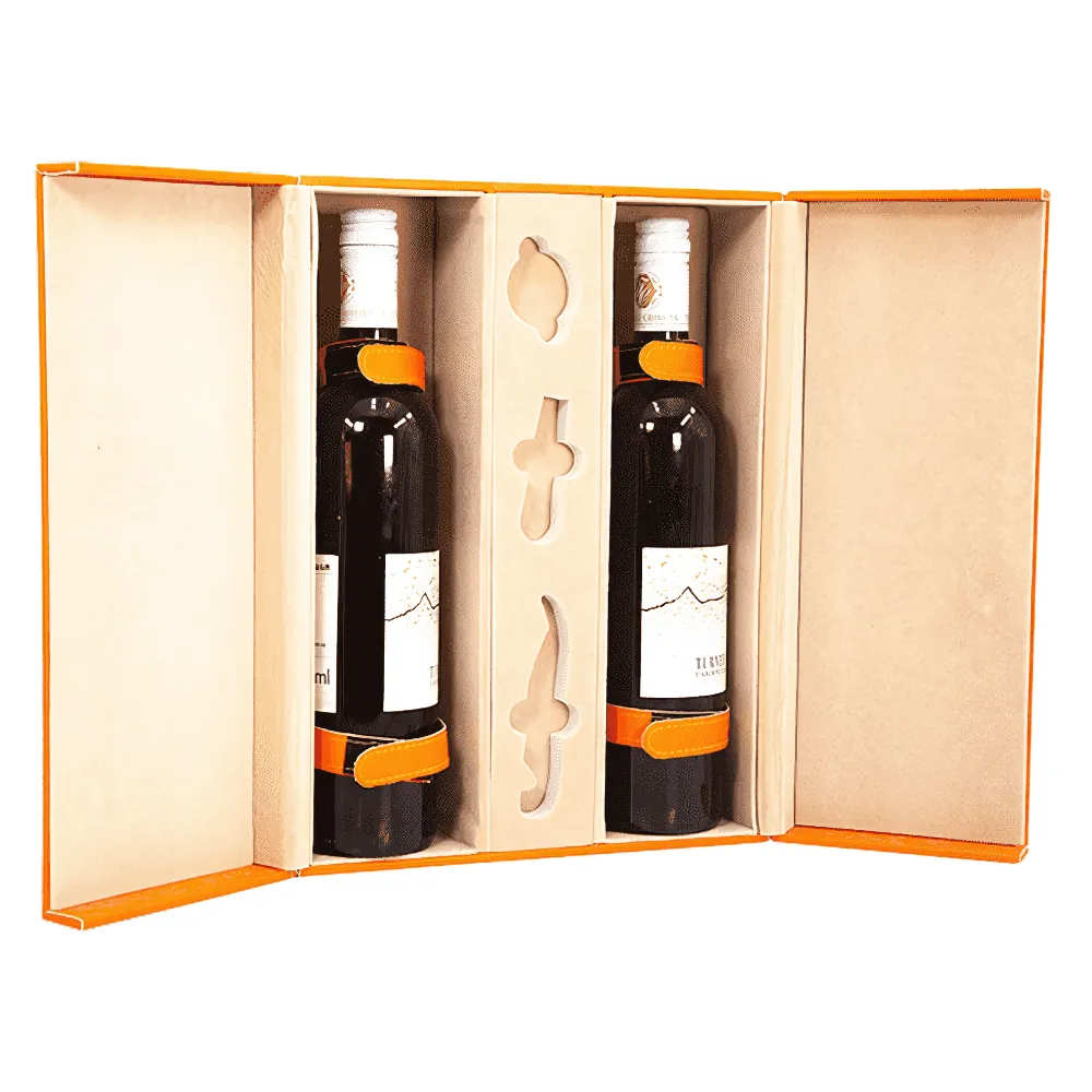 2-Bottle Leather Wine Gift Box 8