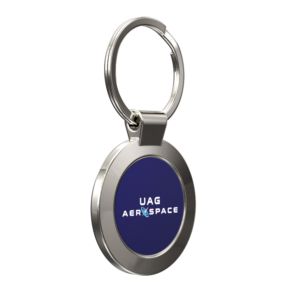 Vibraprint® Premium Bright Silver Round Key Tag 2