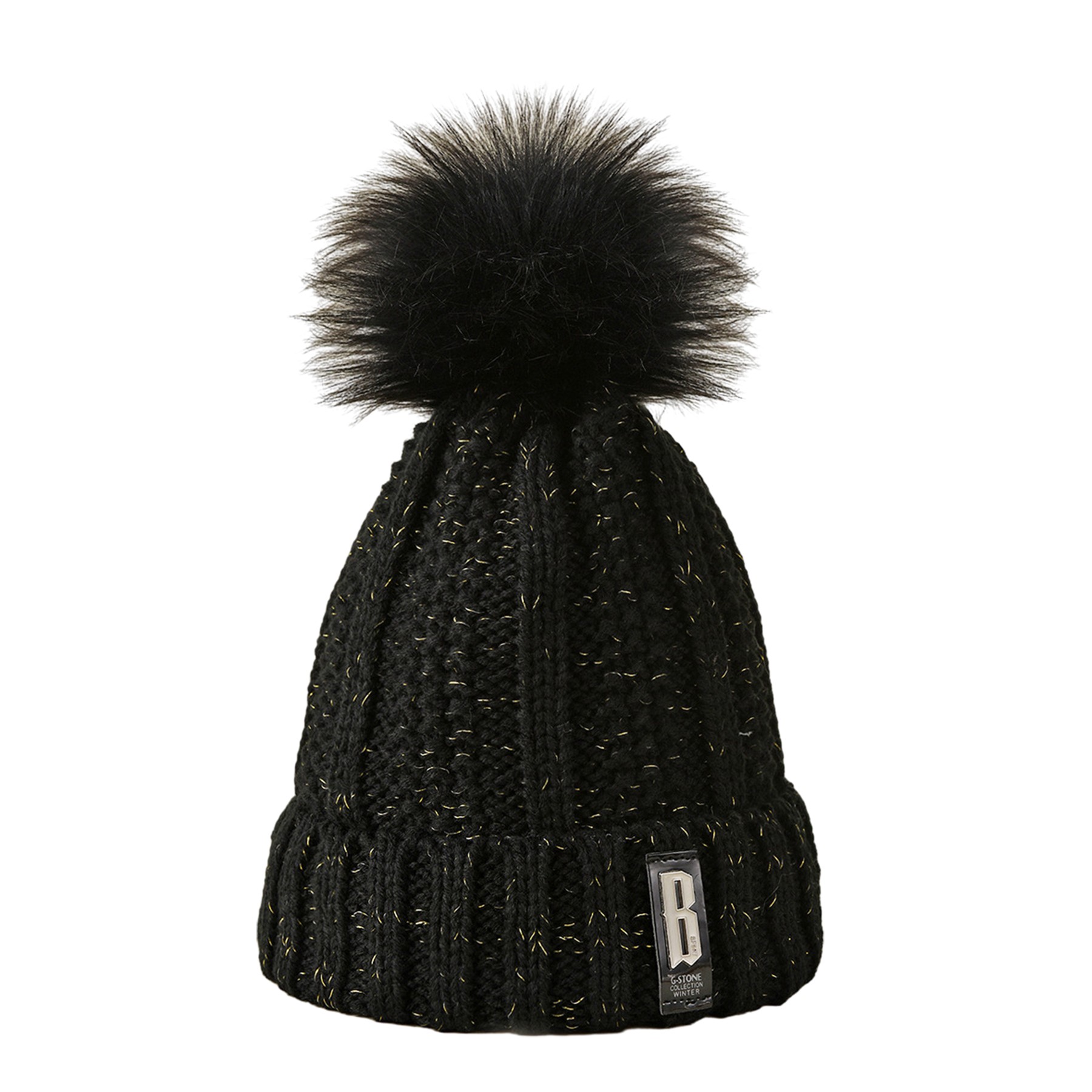 Winter Knitted Hairball Hat 2