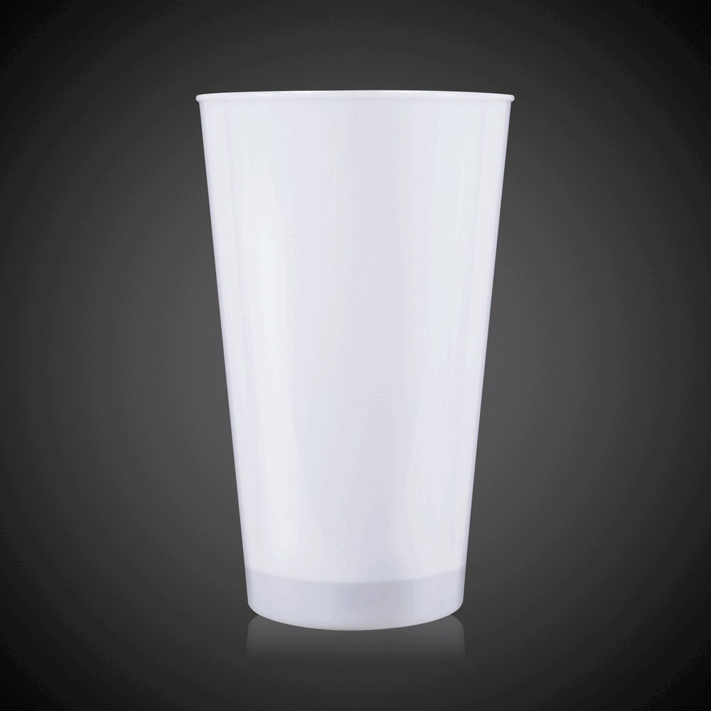 Red LED Glow Light Up Neon Look 16 oz Pint Glass(Pad Print) 6