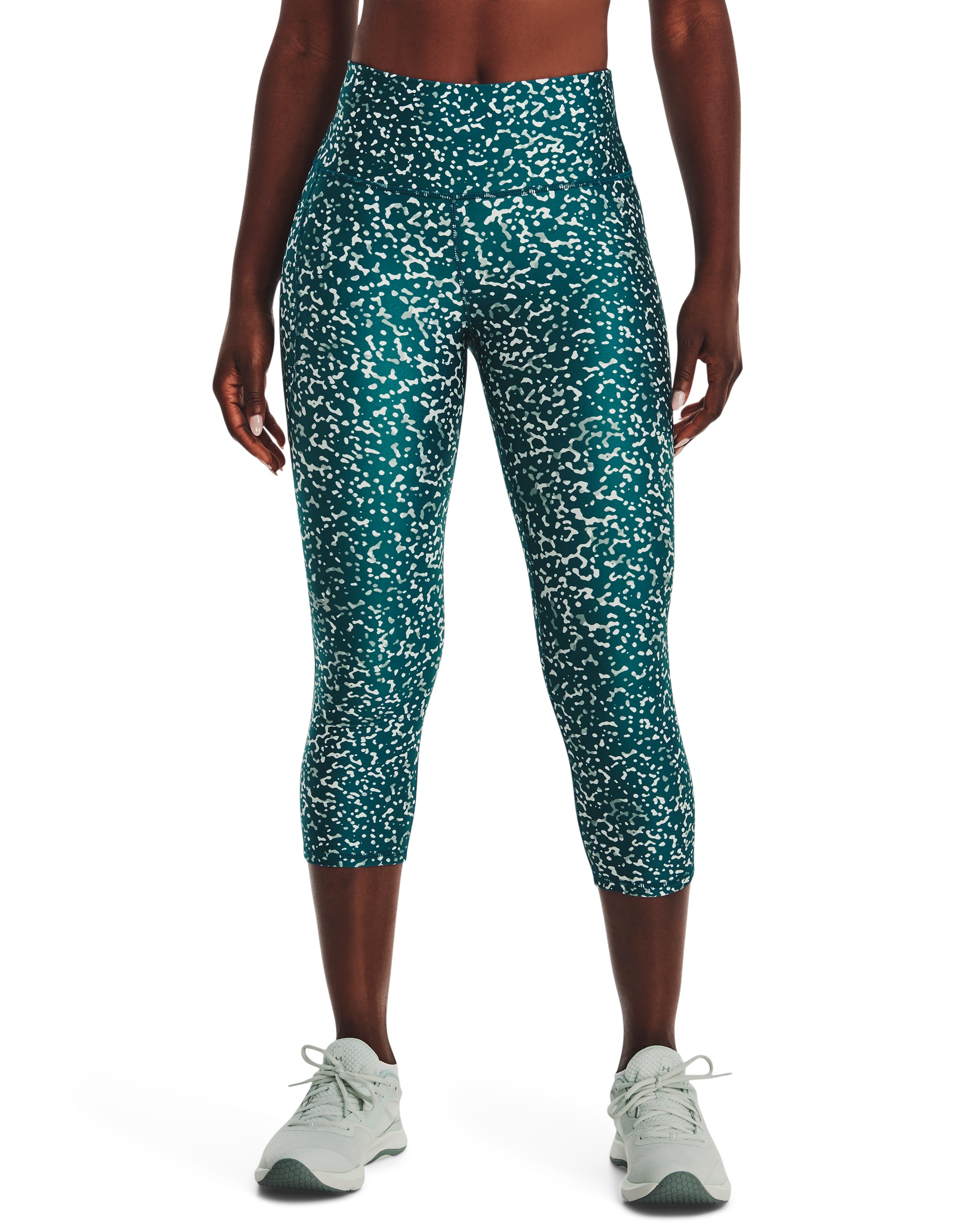 Women's HeatGear No-Slip Waistband Printed Capris 1