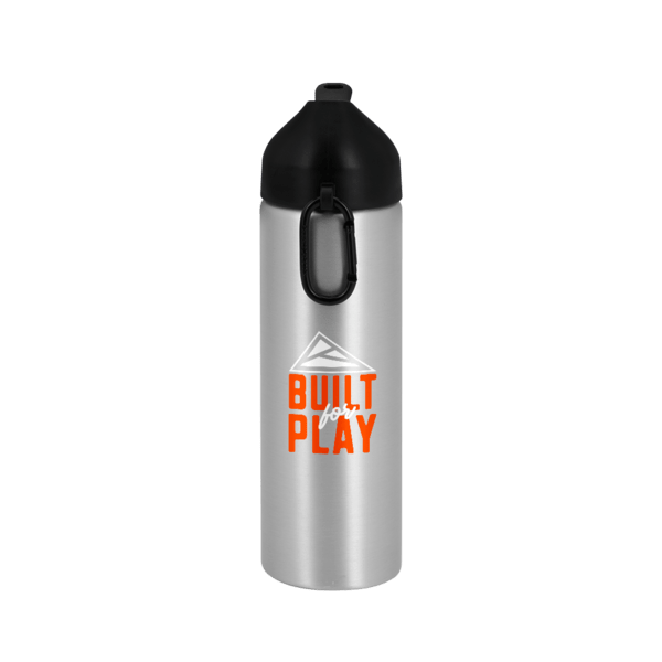 EasyFlow Recycled Aluminum Bottle w Straw Lid, custom water bottle with logo imprint 81