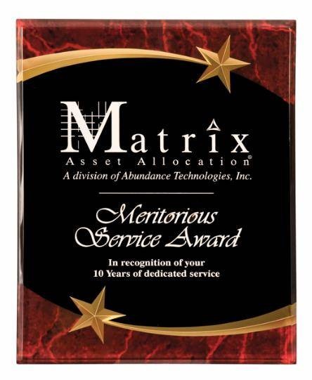7" x 9" Red Marble Shooting Star Acrylic Plaque 2