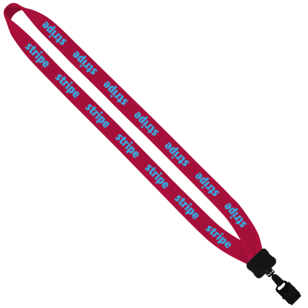 3/4" Cotton Lanyard with Plastic Clamshell & O-Ring 107