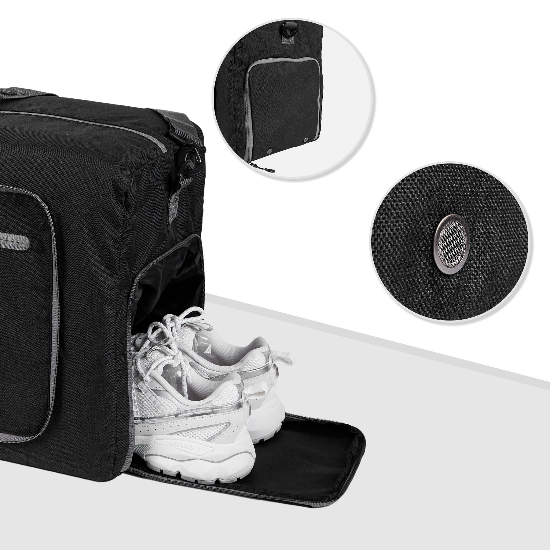 Foldable Travel Duffle Bag With Shoes Compartment 8
