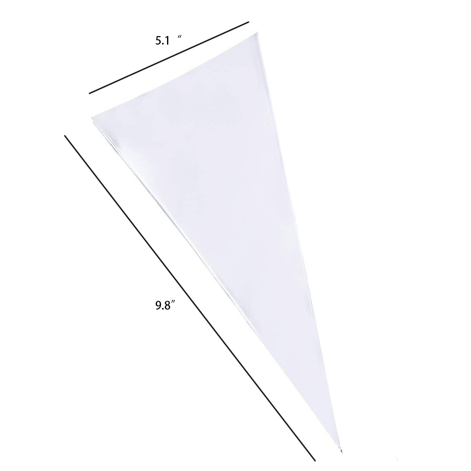 100PCS Clear Cone Shaped Plastic Treat Bags 2