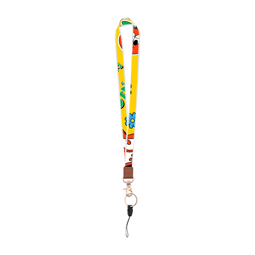 1/2" Custom Polyester Leather Stitching Lanyard 6