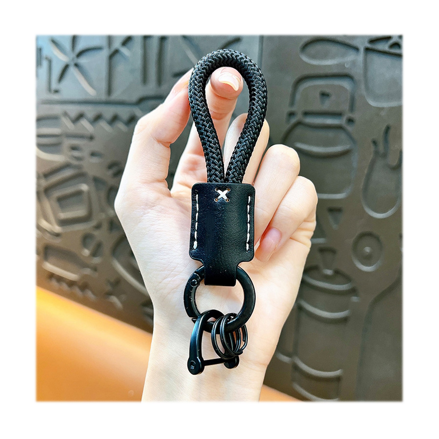 Car Keychain Braided Key Chain With D-ring 3