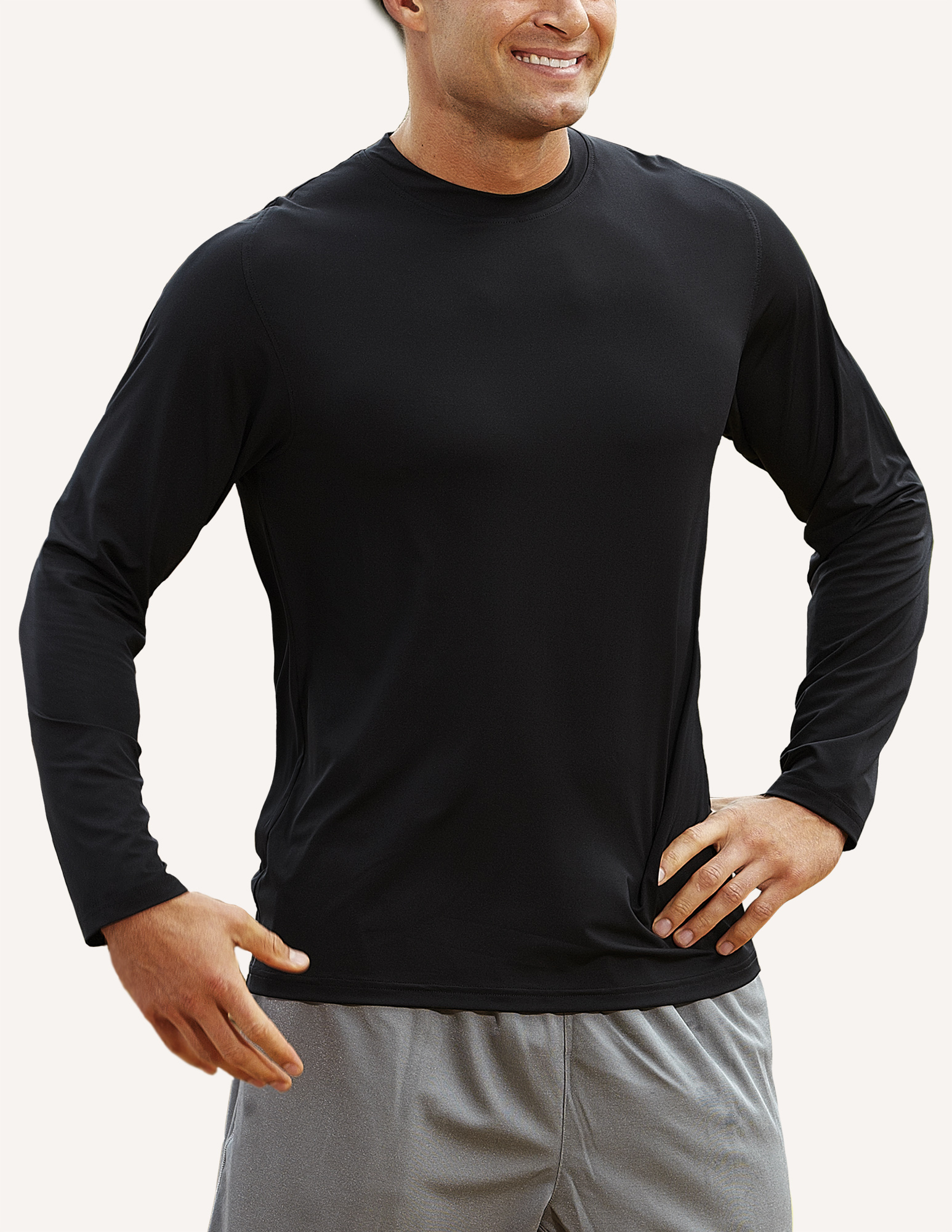 Men's Catalyst Long Sleeve Fitted Crew Neck Shirt 3
