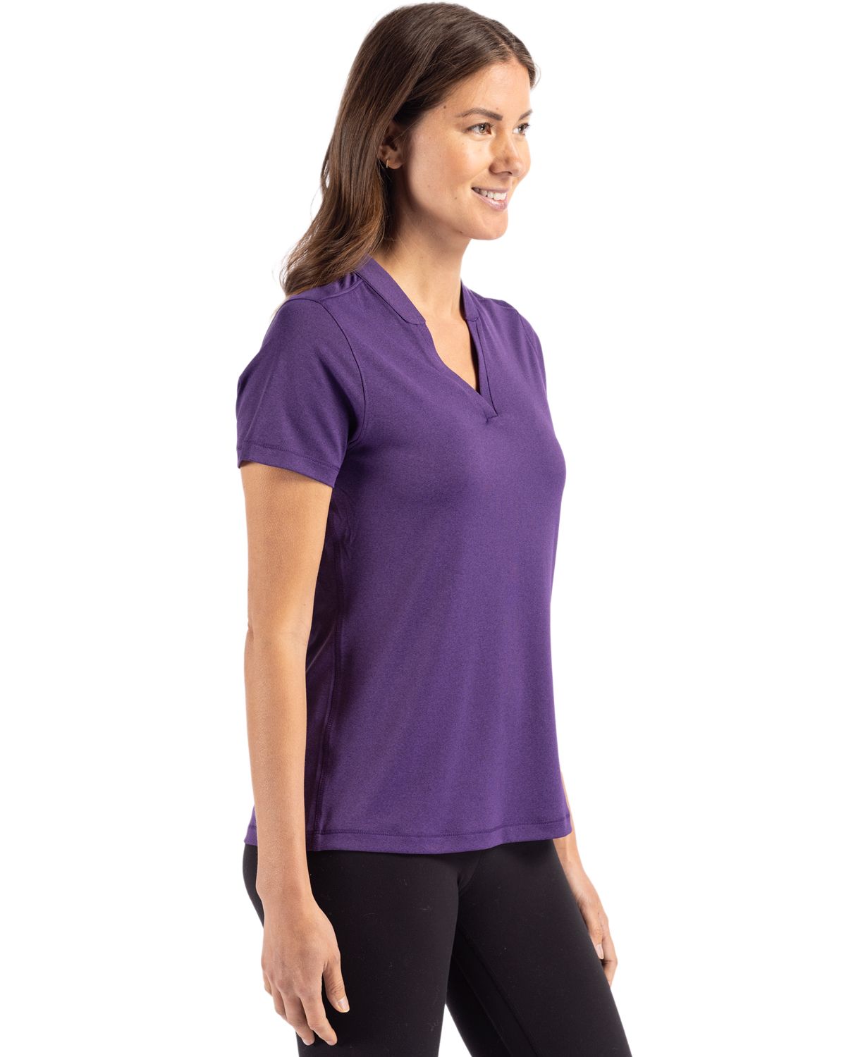 Cutter & Buck Forge Recycled Four-Way Stretch Heathered Womens Blade Top 48