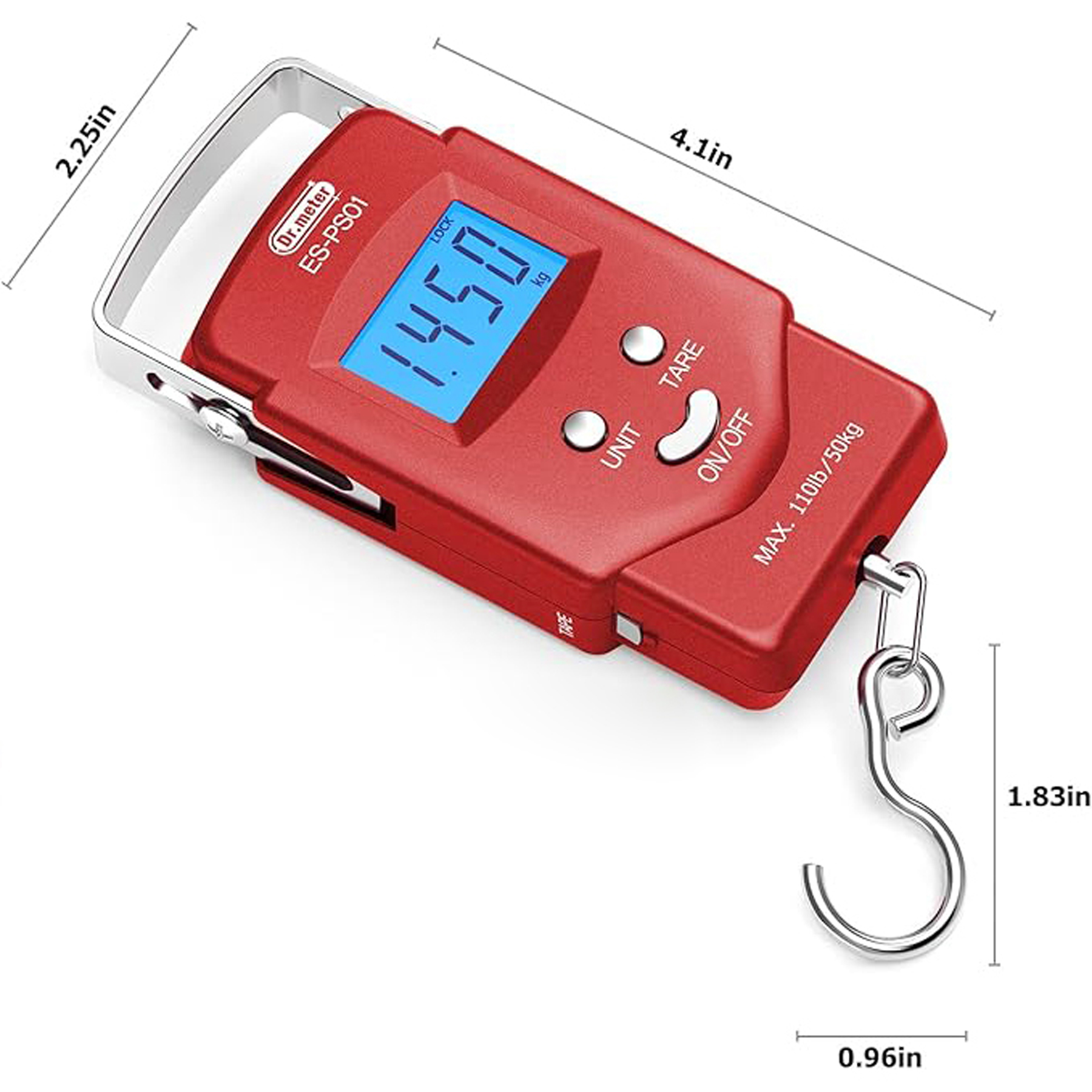 Digital Fishing Luggage Scale with Backlit LCD 4