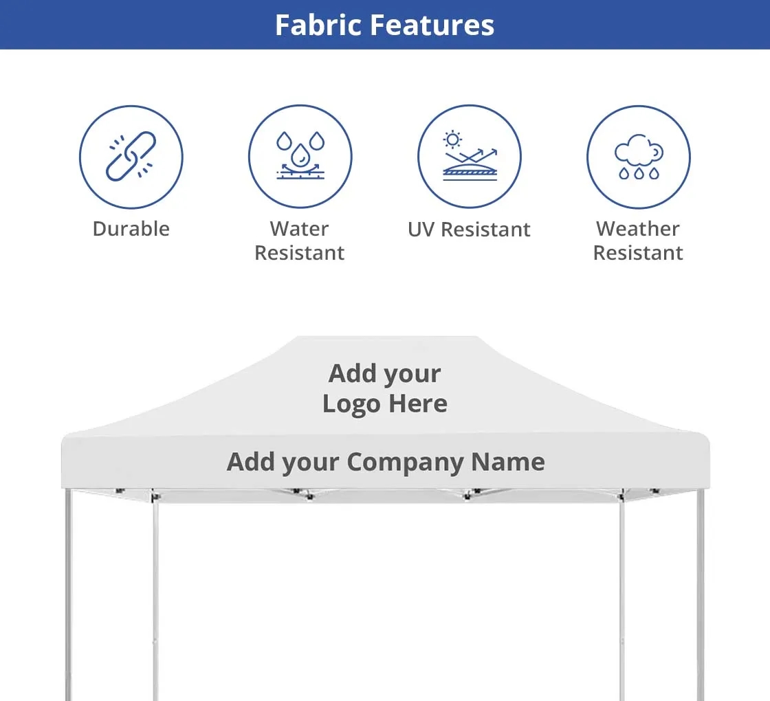 15 Ft Aluminum Canopy Tent with Full Back Wall, Single-Sided 3