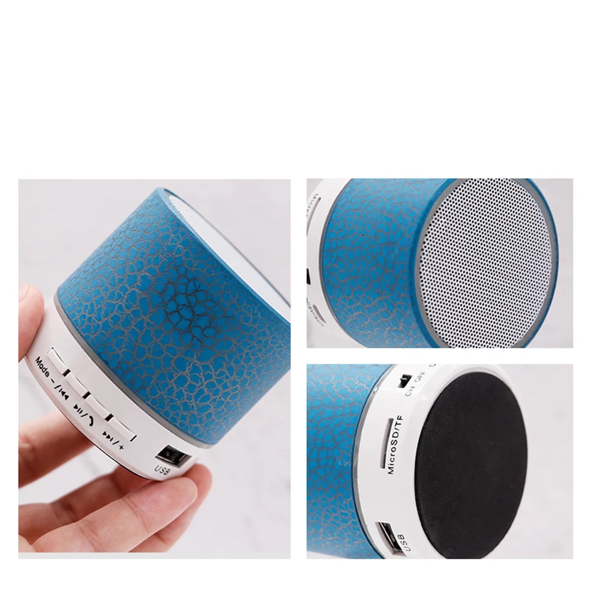 LED Light Luminous Mini Bluetooth Speaker Dancing Lights 11