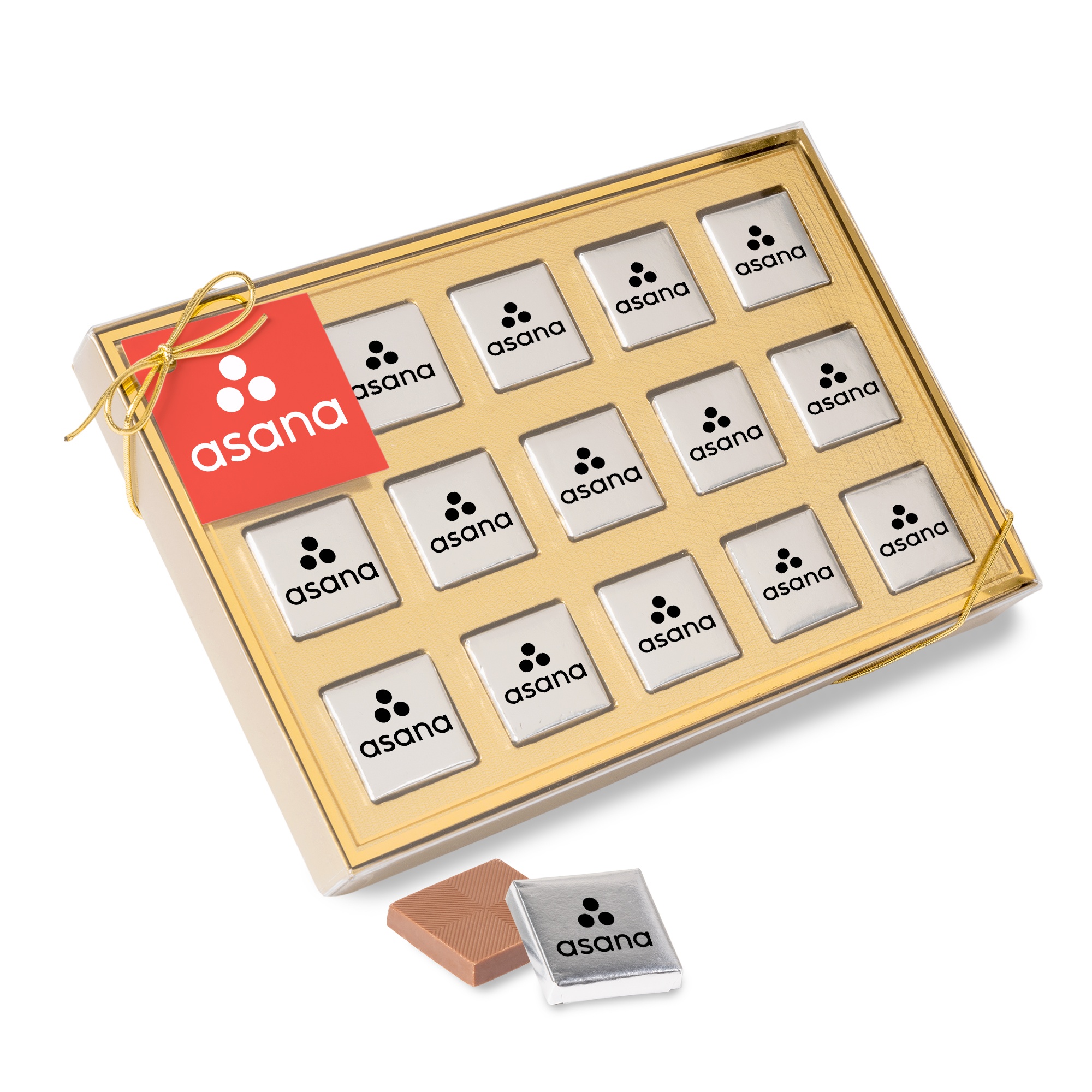 Fifteen Piece Chocolate Foiled Square Box 1