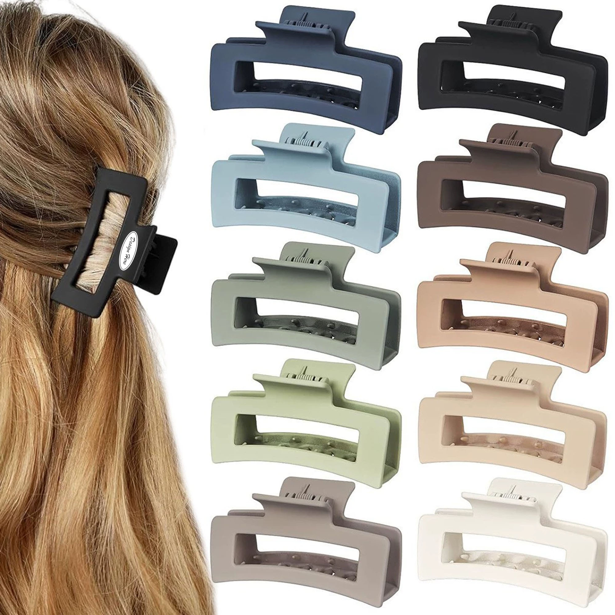 Matte Rubber Coated Hair Claw 4