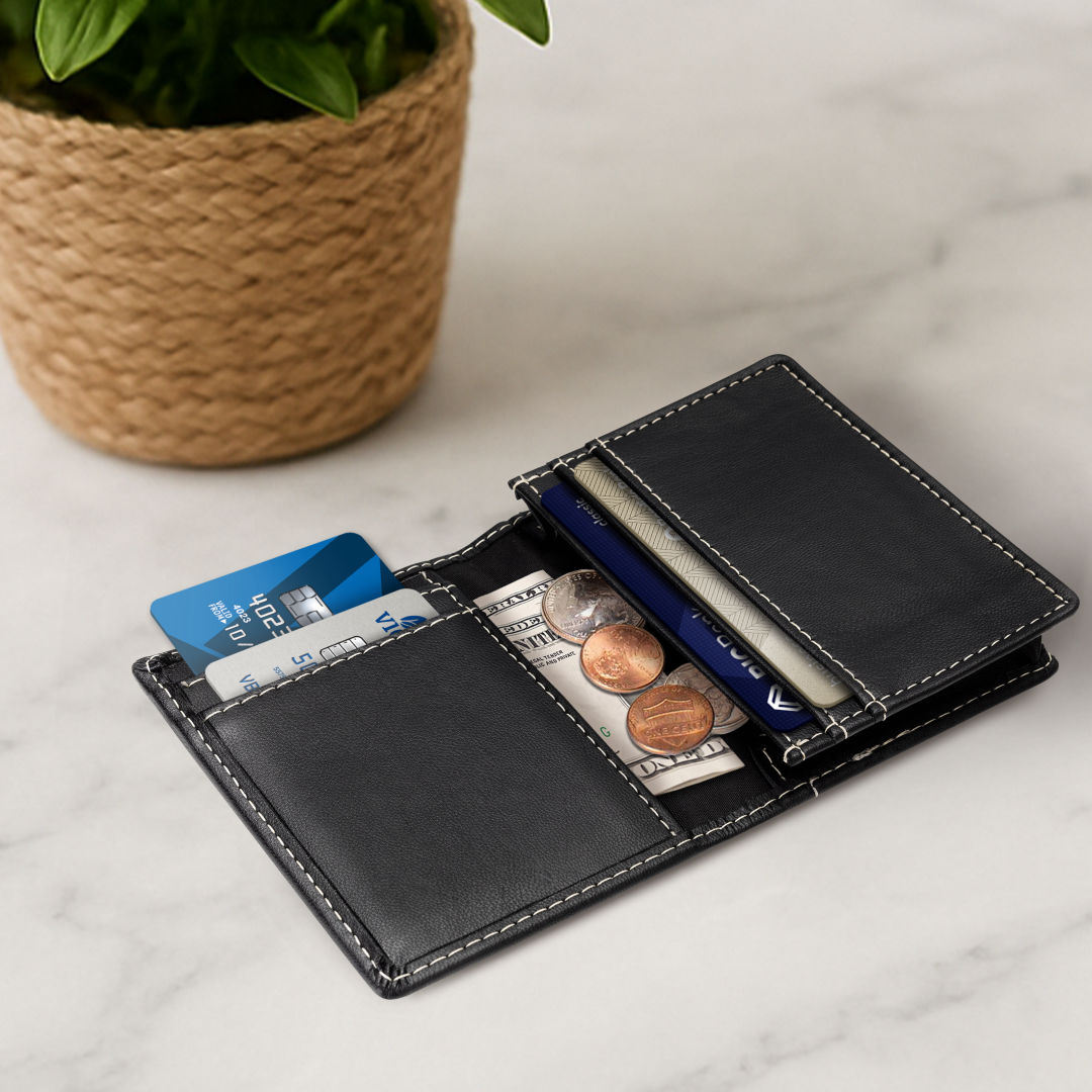 Aarau Cactus Leather Business Card Holder & Wallet 3