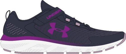 UA Assert 9 AC Girls' Pre-School Running Shoes 12