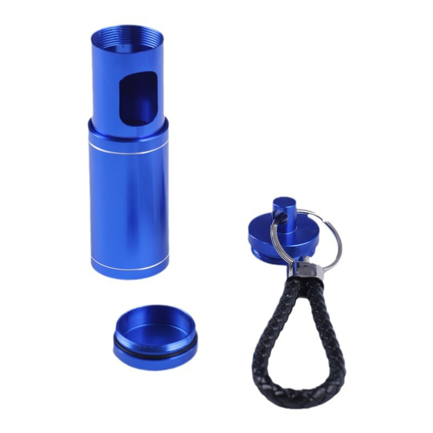 Portable Mini Metal Cylinder Ashtray Keychain 11