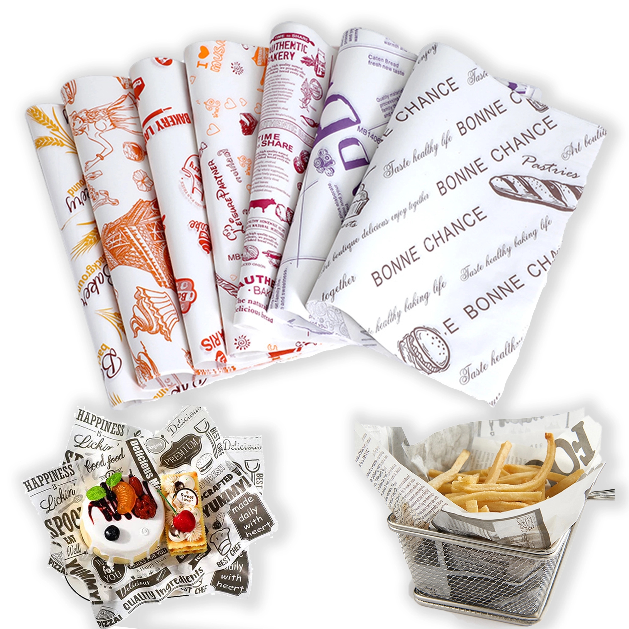 12" x 12" Burger/Sandwich Food Wrapping Paper 3