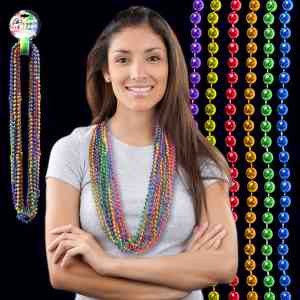 Yellow Mardi Gras 33" Beads