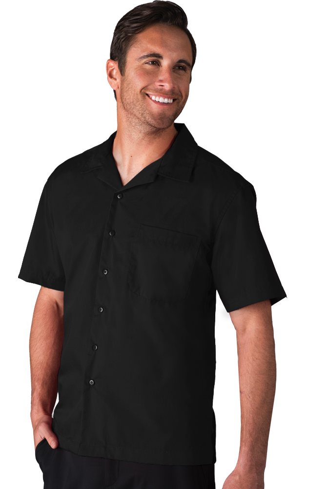 Men's Solid Poplin Camp Shirt 21