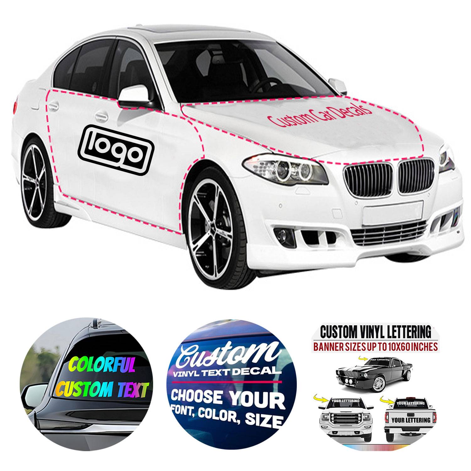 Custom Car Window Decals - Waterproof & Transparent 2