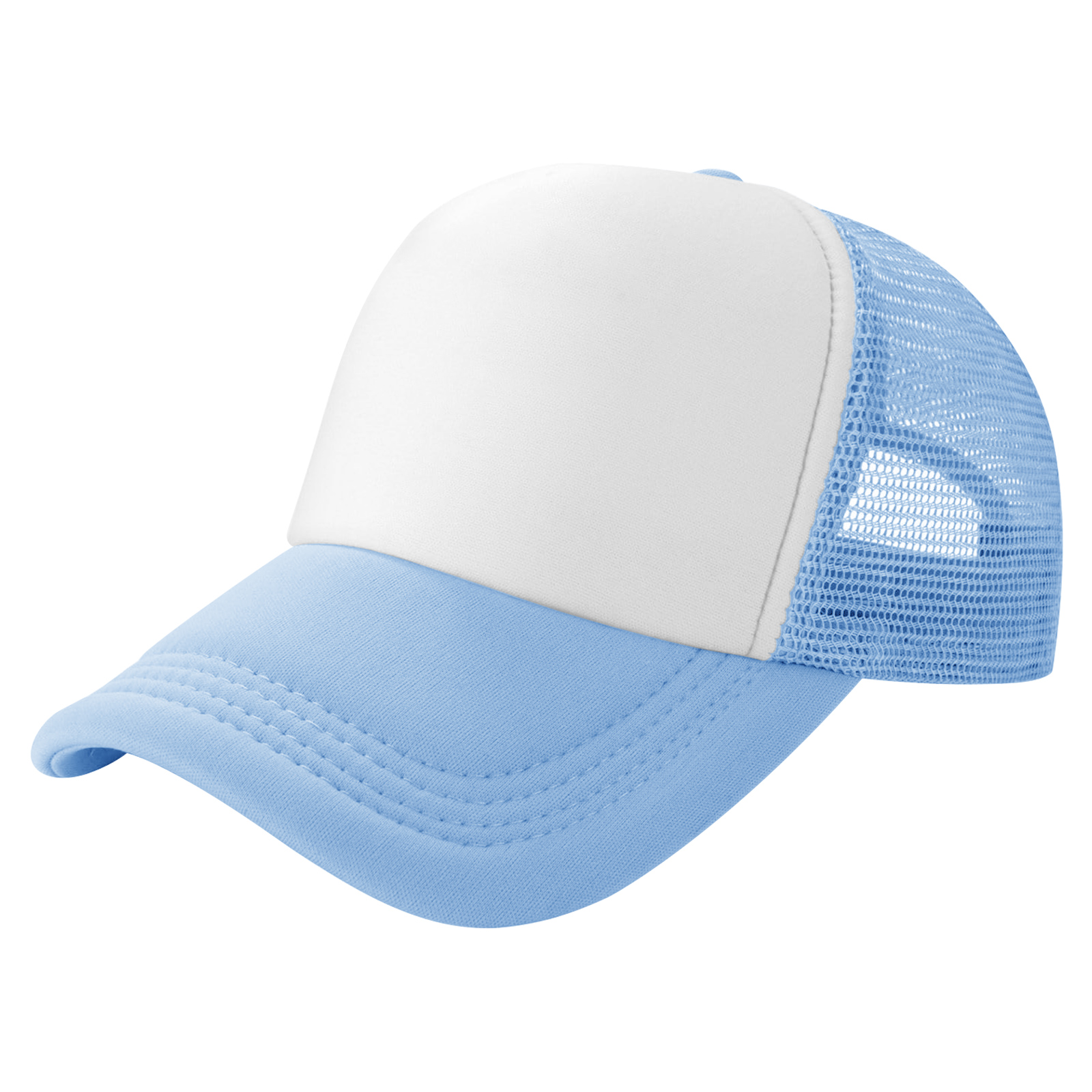 Curved Brim 5-Panel Foam And Mesh Trucker Hat 1