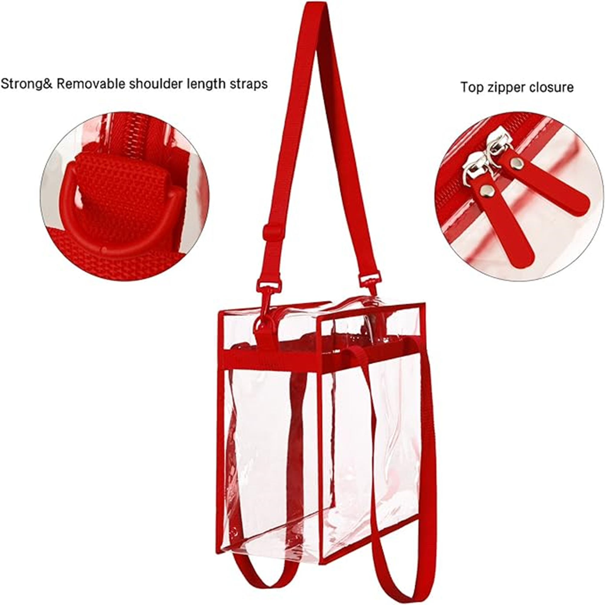Clear Tote Bag With Zipper Closure 2