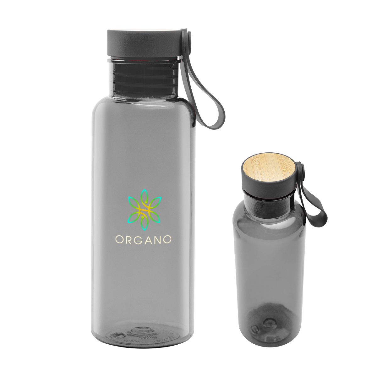 20 Oz. Case rPET Bottle with Bamboo Accent Lid and Silicone Easy Carry Handle 16