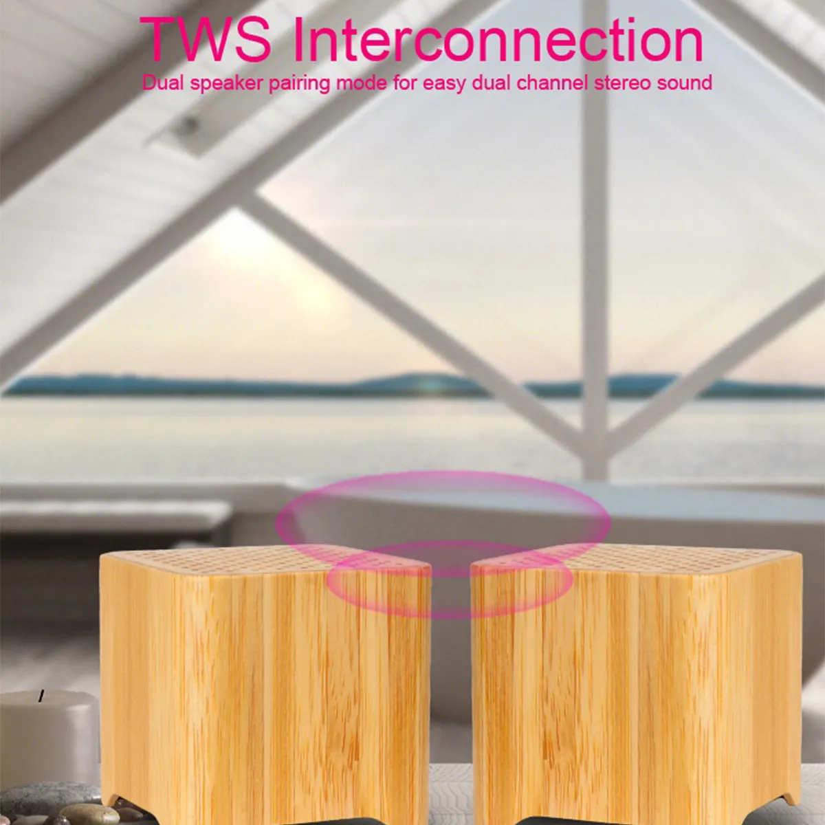 Bamboo Wood Wireless Bluetooth Speaker 5