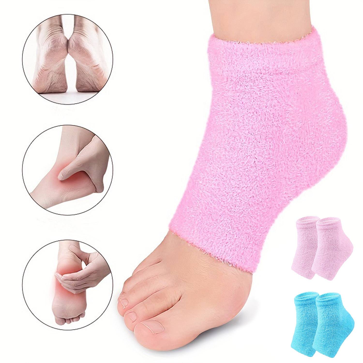 Comfortable Soft Moisturizing Fuzzy Sleep Gel Heel Sock 6