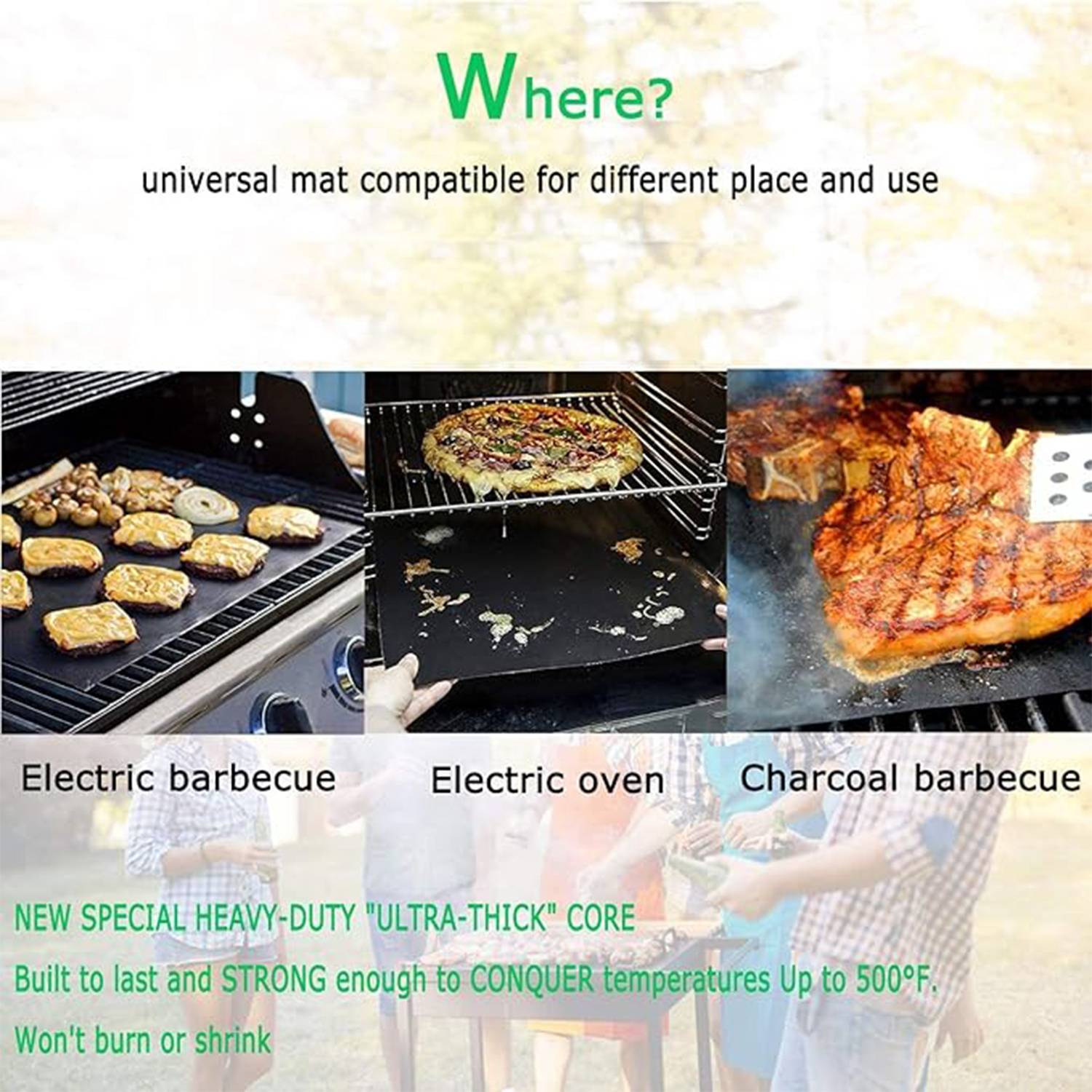 Heat-resistant barbecue mats 5